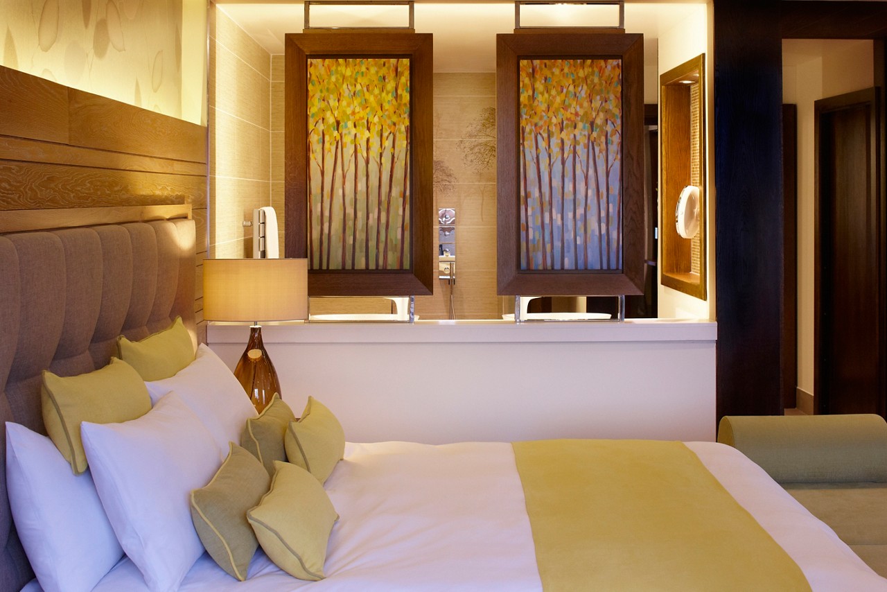 Double bed in the Luxury Spa Suite.